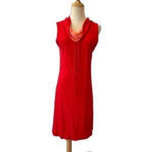 Kuhl Vega Reversible Dress Sleeveless Cowl Neck Red Orange M Pockets Travel